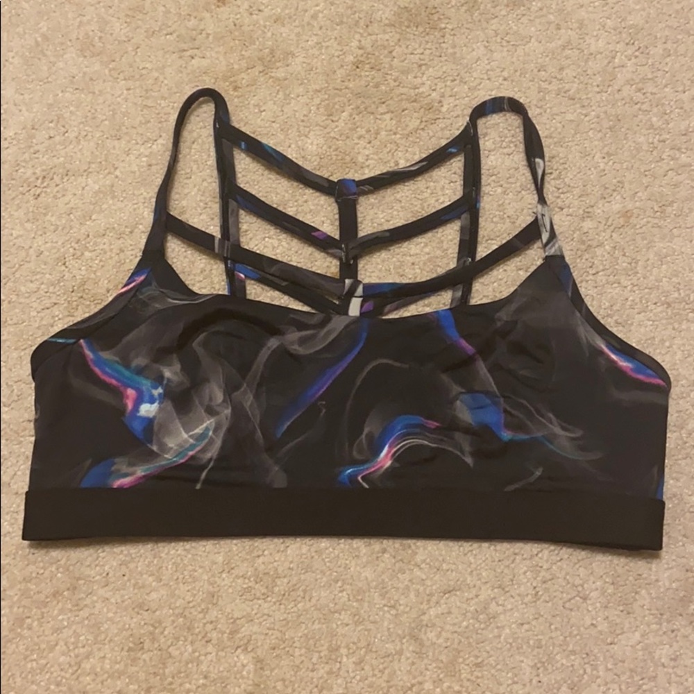 Victoria’s Secret pink marbled sports bra